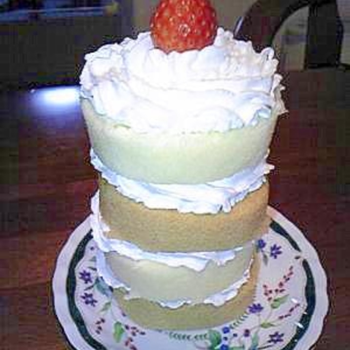 超簡単☆ロールケーキのカラフルタワーケーキ